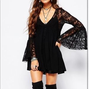 Black Free People lace dress S